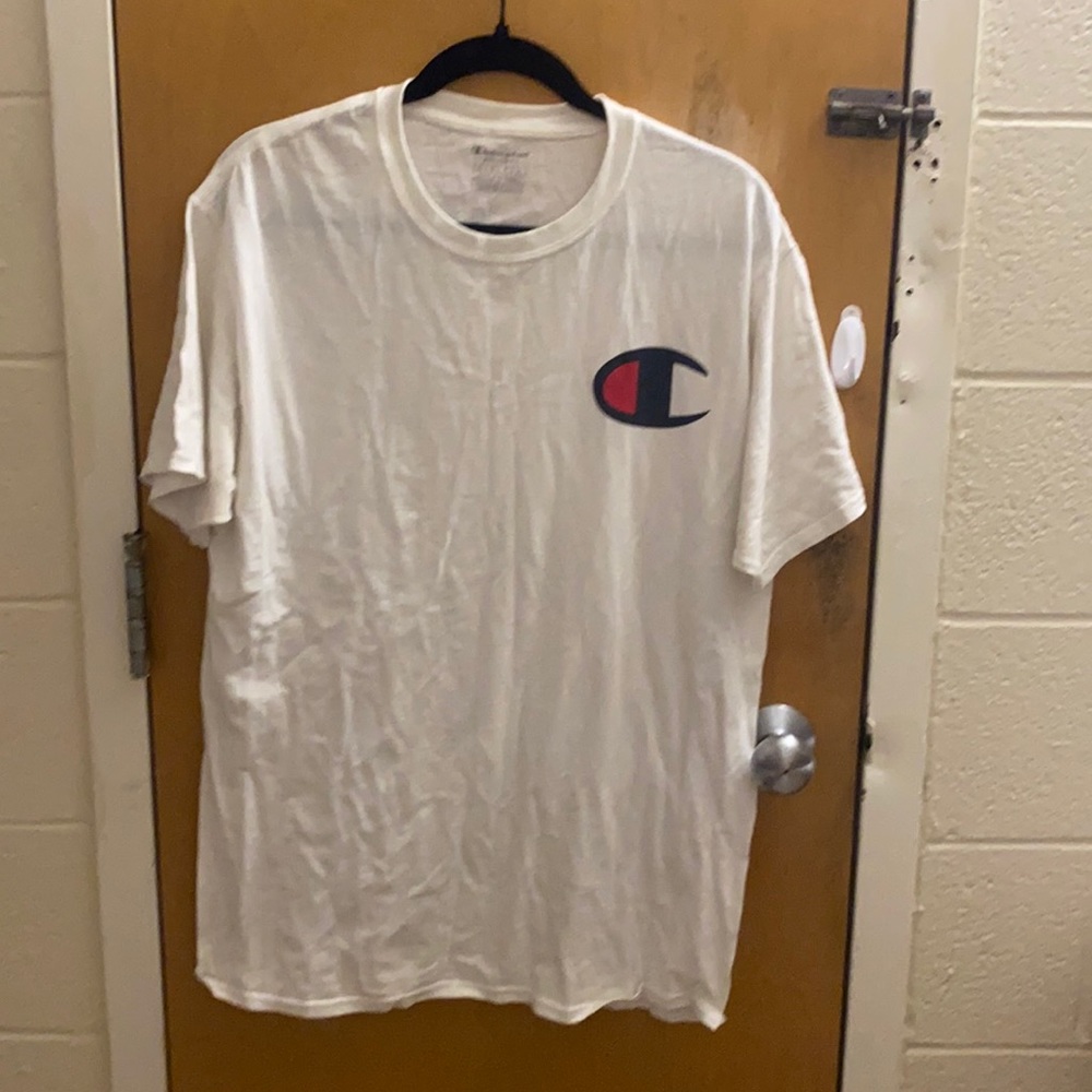 Champion white tee shirt